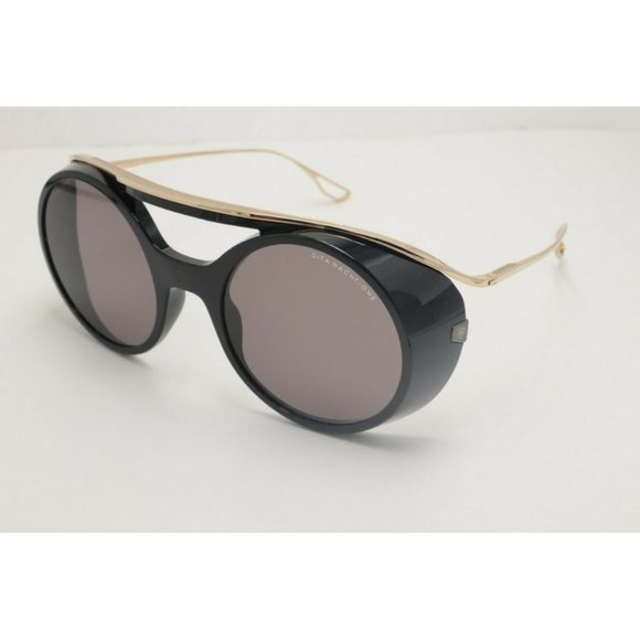New Dita Nacht One DTS108 Round Black Sunglasses Gray Lenses 56mm - Picture 1 of 5